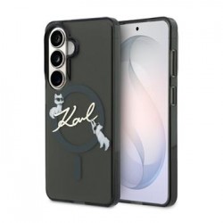 Karl Lagerfeld Samsung S26 Hülle Case Choupette Karl Script Magnetic Schwarz