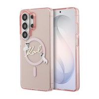 Karl Lagerfeld Samsung S26 Ultra Hülle Case Choupette Karl Script Magnetic Rosa