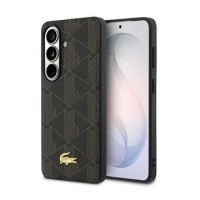 Lacoste Samsung S26 Hülle Case Blend Monogram Gold Logo Magnetic Braun
