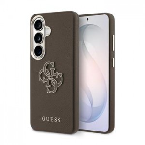 Guess Samsung S26+ Plus Hülle Case 4G Resin Metal Braun