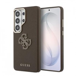 Guess Samsung S26 Ultra Hülle Case 4G Resin Metal Braun