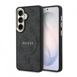 Guess Samsung S26 Hülle Case Leather 4G Gold Frame Magnetic Schwarz