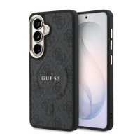 Guess Samsung S26+ Plus Hülle Case Leather 4G Gold Frame Magnetic Schwarz