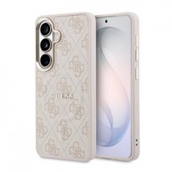 Guess Samsung S26+ Plus Hülle Case Leather 4G Gold Frame Magnetic Rosa