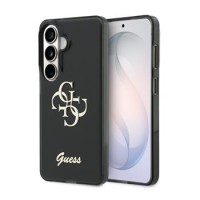 Guess Samsung S26 Hülle Case 4G Script Metal Logo Schwarz