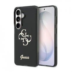 Guess Samsung S26 Hülle Case 4G Script Metal Logo Schwarz