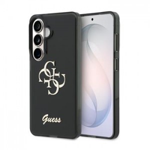 Guess Samsung S26 Hülle Case 4G Script Metal Logo Schwarz