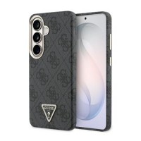 Guess Samsung S26 Hülle Case 4G Strass Triangle Magnetic Frame Schwrz