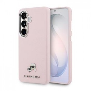 Karl Lagerfeld Samsung S26 Hülle Case Grained Karl Choupette Magnetic Rosa