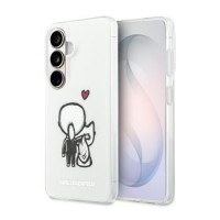 Karl Lagerfeld Samsung S26 Hülle Case Karl Choupette Back Magnetic Weiß
