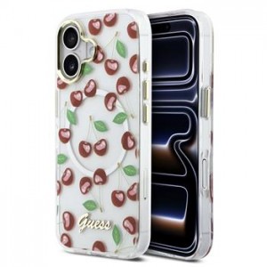 Guess iPhone 17 Hülle Case Glitter Cherry MagSafe