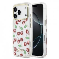 Guess iPhone 17 Pro Hülle Case Glitter Cherry MagSafe