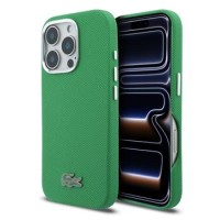 Lacoste iPhone 16 Pro Max Hülle Case MagSafe Iconic Metal Frame Grün