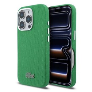 Lacoste iPhone 16 Pro Max Case MagSafe Iconic Metal Frame Green