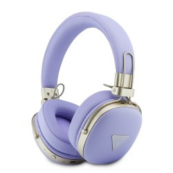 Guess Kopfhörer Bluetooth 5.4 ENC Metallic Triangle Logo Lila
