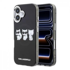 Karl Lagerfeld iPhone 17 Hülle Case Trio Choupette MagSafe Schwarz
