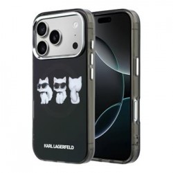 Karl Lagerfeld iPhone 17 Pro Hülle Case Trio Choupette MagSafe Schwarz