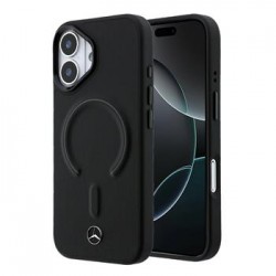 Mercedes iPhone 17 Hülle Case Leather 3D MagSafe Schwarz