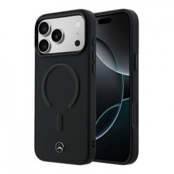 Mercedes iPhone 17 Pro Max Hülle Case Leather 3D MagSafe Schwarz