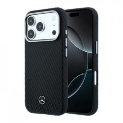 Mercedes iPhone 17 Pro Max Hülle Casa Leather Semi Wrap MagSafe Schwarz
