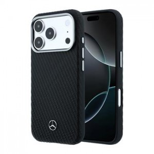 Mercedes iPhone 17 Pro Max Hülle Casa Leather Semi Wrap MagSafe Schwarz