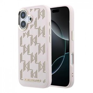 Karl Lagerfeld iPhone 17 Hülle Case Perforated Monogram MagSafe Rosa