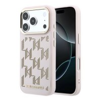 Karl Lagerfeld iPhone 17 Pro Max Hülle Case Perforated Monogram MagSafe Rosa
