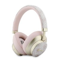 Guess Bluetooth 5.4 Kopfhörer ENC 4G Gold Script Metal Logo Rosa
