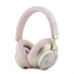 Guess Bluetooth 5.4 Kopfhörer ENC 4G Gold Script Metal Logo Rosa