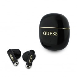 Guess TWS Kabellose Kopfhörer Gold Line Glossy Classic Logo Schwarz