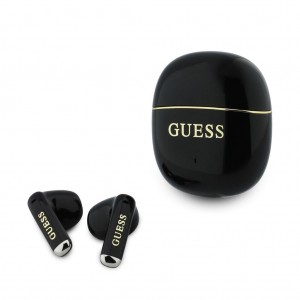 Guess TWS Kabellose Kopfhörer Gold Line Glossy Classic Logo Schwarz