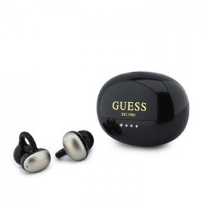 Guess OWS Wireless Headphones Metallic Finish Classic Logo Black