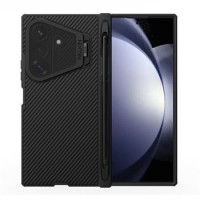 Nillkin Samsung Z Fold 8 Ultra Pen Book Case Hülle Magnetic CamShield Prop Schwarz