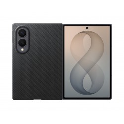 Original Samsung Z Fold 8 Carbon Magnethülle Schwarz + 2x Folien Antireflex