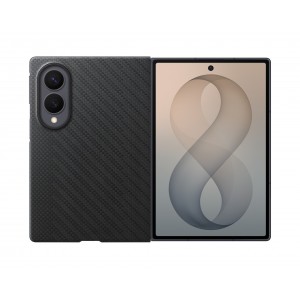 Original Samsung Z Fold 8 Carbon Magnetic Case, Black + 2x Anti-Reflective Screen Protectors