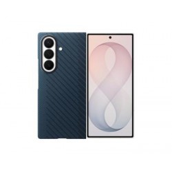 Original Samsung Z Fold 8 Ultra Carbon Magnethülle Blau + 2x Folien Antireflex