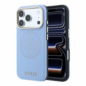 Guess iPhone 18 Pro Max / 17 Pro Max Case, Perforated 4G MagSafe, Blue