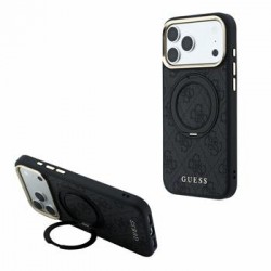 Guess iPhone 18 Pro Max Case 4G Ring Stand MagSafe Black