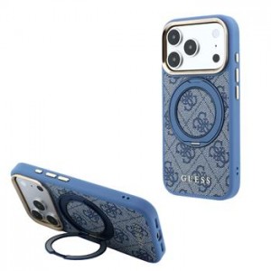 Guess iPhone 18 Pro Case 4G Ring Stand MagSafe Blue
