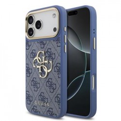 Guess iPhone 18 Pro Max Case 4G Metal Logo + Frame Blue
