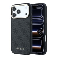 Guess iPhone 18 Pro Max Hülle Case 4G Metal Frame MagSafe Schwarz