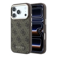 Guess iPhone 18 Pro Max Hülle Case 4G Metal Frame MagSafe Braun