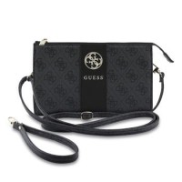 Guess Clutch Tasche 4G Stripe Metal Logo Schwarz