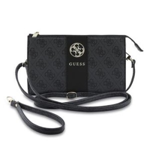 Guess Clutch Bag 4G Stripe Metal Logo Black