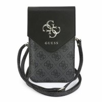 Guess Phone Schultertasche Grained 4G Metal Logo Schwarz