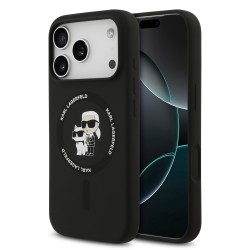 Karl Lagerfeld iPhone 18 Pro / 17 Pro Hülle Case Silicone MagSafe Schwarz