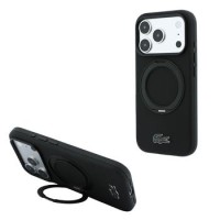 Lacoste iPhone 18 Pro Max / 17 Pro Max Petit Pique Ringständer MagSafe Schwarz