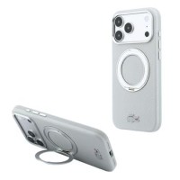 Lacoste iPhone 18 Pro Max / 17 Pro Max Petit Pique Ringständer MagSafe Grau