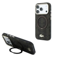 Lacoste iPhone 18 Pro / 17 Pro Petit Pique Ringständer MagSafe Braun