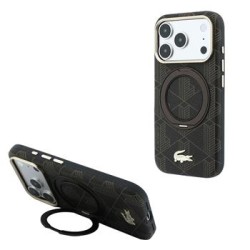 Lacoste iPhone 18 Pro / 17 Pro Petit Pique Ringständer MagSafe Braun